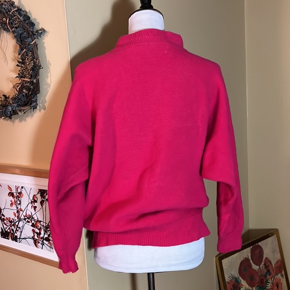 Vintage 60s APOSTROPHE Size Medium Puilovrt Lambswool Angota Batwing Sweater - Picture 5 of 10
